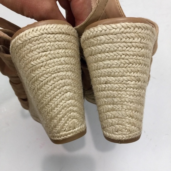 Sam Edelman Camel Tan Suede Awan Sandal Block Heel Espadrille Size 9 - Picture 8 of 13